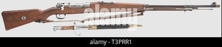 SERVICE WAFFEN, BRASILIEN, Gewehr Modell 1908 mit Bajonett, Kaliber 7x57, 6428 m, Additional-Rights - Clearance-Info - Not-Available Stockfoto