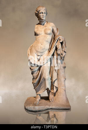 Griechische Marmorstatue des Hermaphroditius (Zwitter) den Mythos, die sowohl männlichen & weiblichen Eigenschaften. Von Pergamon (Bergama) Türkei. Stockfoto