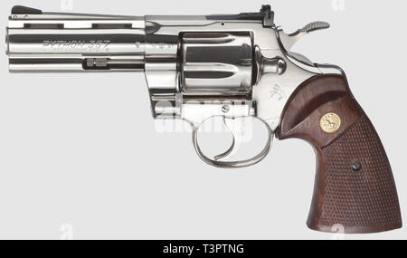 Kleinwaffen, revolver Colt Python Modell 1955, Kaliber .357 Magnum, Additional-Rights - Clearance-Info - Not-Available Stockfoto