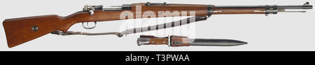 SERVICE WAFFEN, BRASILIEN, Gewehr Modell 1935, Mauser Oberndorf, mit Bajonettverschluss, Kaliber 7x57, Nummer 2571, Editorial-Use - Nur Stockfoto