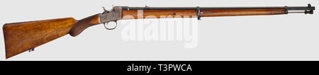 Die langen Arme, Belgische small-bore Rifle ML, system Rolling Block, circa 1890, Kaliber 22 lr, Nummer 843/15, Additional-Rights - Clearance-Info - Not-Available Stockfoto