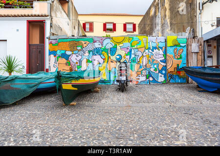 FUNCHAL, Deutschland - CA. OKTOBER, 2014: townview von Funchal auf der Insel Madeira, Portugal Stockfoto