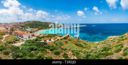 Landschaft mit Santa Teresa Gallura und Strand Rena Bianca, Nord Insel Sardinien, Italien Stockfoto