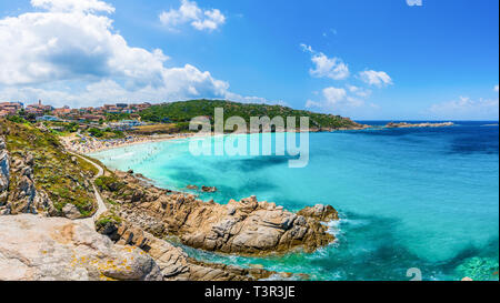 Landschaft mit Santa Teresa Gallura und Strand Rena Bianca, Nord Insel Sardinien, Italien Stockfoto