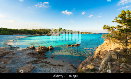 Spiaggia Capriccioli, Strand der Costa Smeralda, Sardinien, Italien Stockfoto