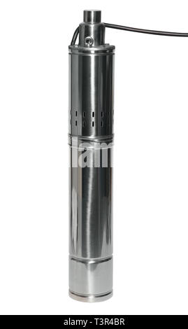 Wasser Pumpstation auf weißem Hintergrund Stockfoto