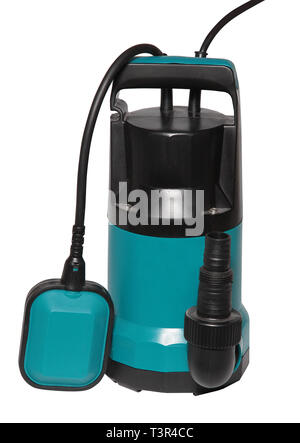 Wasser Pumpstation auf weißem Hintergrund Stockfoto