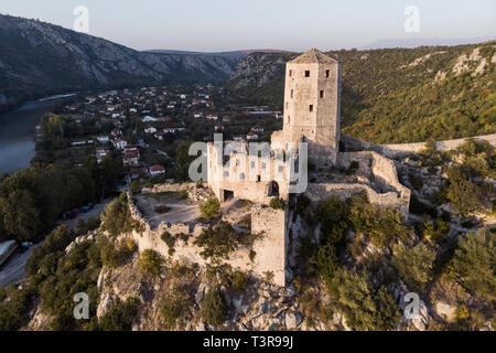 Pocitelj, eine mittelalterliche Stadt in Bosnien und Herzegowina Stockfoto