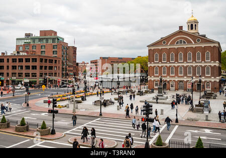 Im georgianischen Stil Faneuil Hall, dem Quincy Market in Boston, Massachusetts, USA Stockfoto