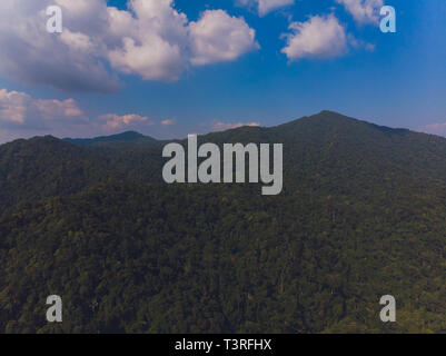 Schöne Landschaft im Norden von Thailand über das Tal der Berge zu Sonne und eine schöne Farbe auf dem Nebel im Bereich selektive Stockfoto