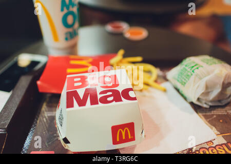 Patong Beach, Thailand - 22. Februar 2019: Combo, mcdonalds. Stockfoto