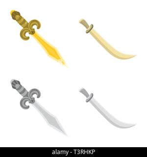 Power, krummsäbel, Griff, Eroberer, Schlacht, Gold, Alte, Kupfer, Griff, Ornament, Soldat, Dekoration, Krieger, Mord, Spiel, Rüstung, Sharp, Messer, Schwert, Dolch, Messer, Waffen, Sabre, mittelalterliche, Set, Vector, Icon, Illustration, isoliert, Sammlung, Design, Element, Grafik, Zeichen, Vektor, Vektoren, Stock Vektor