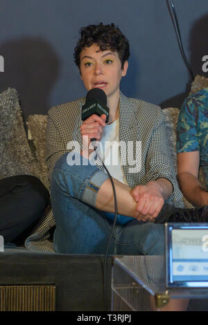2019 SXSW Film Festival - Rosa Wand - Interview mit: Tatiana Maslany Wo: Austin, Texas, United States Wenn: 10 Mar 2019 Credit: Lu Chau/WENN.com Stockfoto
