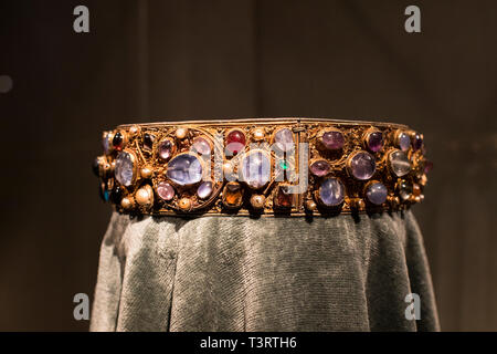 München, Deutschland - 27 November, 2018: Werte und Artefakte Treasury der Bayerischen Könige in der Residenz der bayerischen Königreich in München. Stockfoto