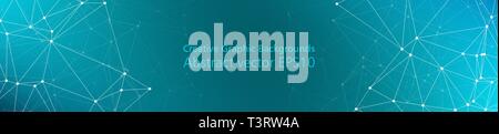 Breite tech Banner digitale Technologie vektor Konzept Stock Vektor