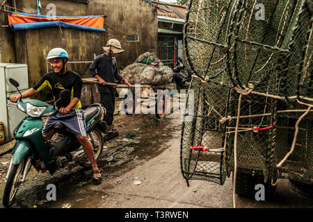 Hoi An Fischereiflotte Stockfoto