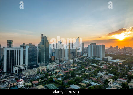 Skyline von Makati, Manila, Philippinen Stockfoto