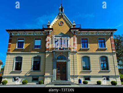 Traditionelle Schule, stachen in der Nähe von Arbon, Kanton Thurgau, Schweiz Stockfoto