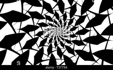 Spirale Objekt auf einem weißen Hintergrund. Pfeile, Rochen, Drehung Stock Vektor