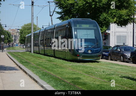 Bordeaux, Straßenbahn, Chartrons Stockfoto