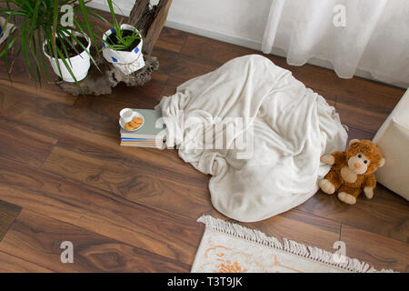 Blick von oben auf die zeitgemäße Innenausstattung Wohnfläche Stockfoto