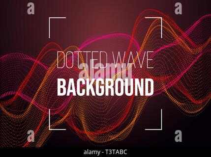 Abstract vector Hintergrund mit roten gepunkteten Wave Stock Vektor