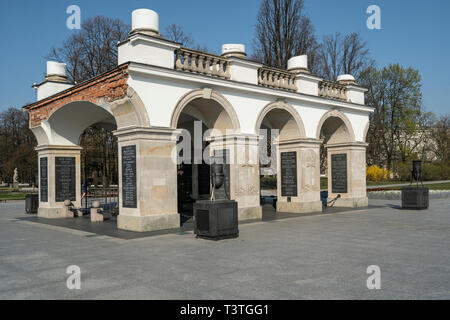 Warschau, Polen. April 2019. das Grab des unbekannten Soldaten in Marszałka Józefa Piłsudskiego Square Stockfoto