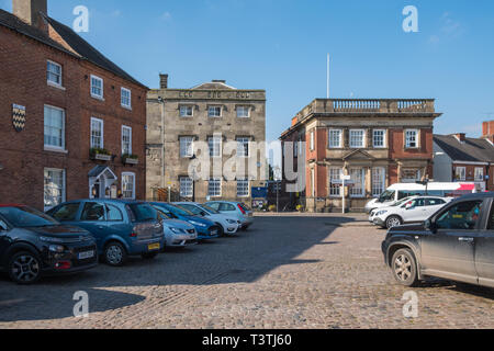 Marktplatz im Zentrum von Market Bosworth, Leicestershire Stockfoto