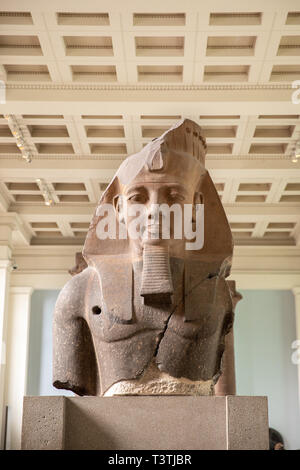 Statue von Ramses ll, das British Museum, Stockfoto