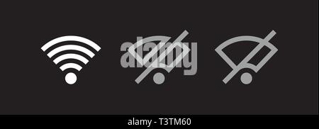 Kostenloses wi-fi isoliert Logo wireless. Set Vector Icons. Stock Vektor