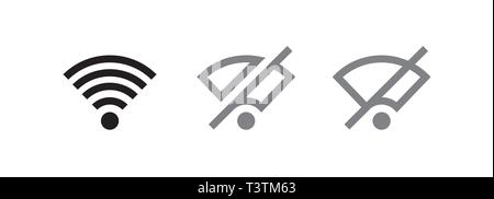 Kostenloses wi-fi isoliert Logo wireless. Set Vector Icons. Stock Vektor