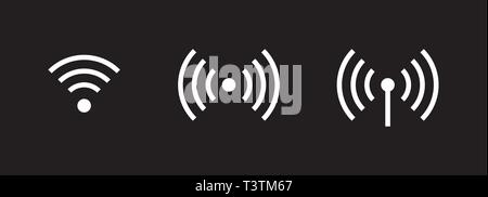 Kostenloses wi-fi isoliert Logo wireless. Set Vector Icons. Stock Vektor