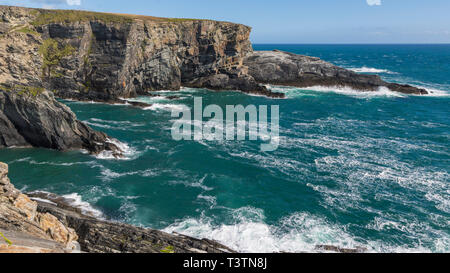 Mizen Head auf den wilden Atlantik, County Cork, Republik Irland. Eire. Stockfoto