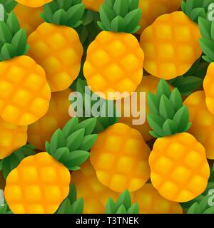 Nahtlose Ananas vector Pattern Stock Vektor