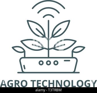 Agrartechnik Symbol Leitung, Vektor. Agrartechnik Umrisse Zeichen, Symbol, Abbildung Stock Vektor