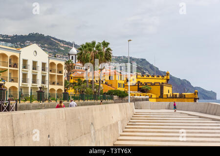 FUNCHAL, PORTUGAL - ca. Oktober 2014: St. Tiago Fort alias Fortaleza de Sao Tiago von Funchal auf der Insel Madeira, Portugal Stockfoto