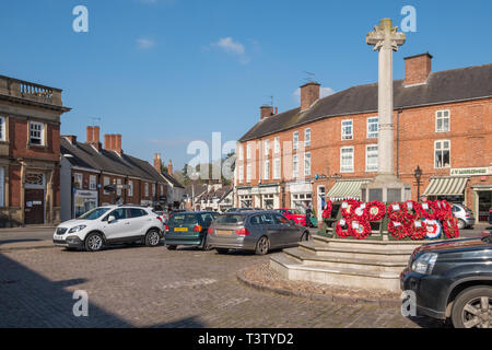 Marktplatz im Zentrum von Market Bosworth, Leicestershire Stockfoto