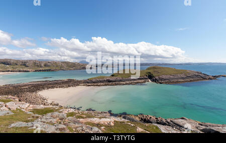 Polin Beach und Oldshoremore Bay im schottischen Hochland in Sommer Stockfoto
