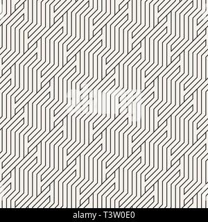 Vektor nahtlose Muster. Geometrische gestreifte Zickzack Ornament. Einfache schrägen Linien Hintergrund. Stock Vektor