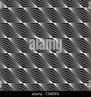 Vektor nahtlose Muster. Geometrische gestreifte Ornament. Optische Illusion, dünne Linien Hintergrund. Stock Vektor