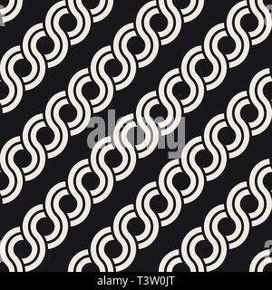 Vektor nahtlose abgerundete interlacing Linien Muster. Stock Vektor