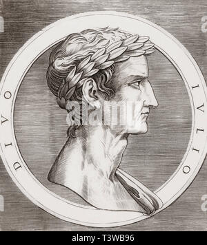 Julius Caesar, 100 BC-44 BC. Diktator der Römischen Republik, Militär, General, Politiker, Autor seiner eigenen Geschichten. Stockfoto