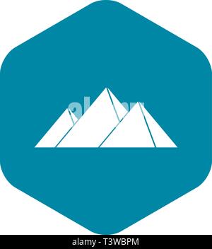 Pyramiden in Gizeh-Symbol, einfachen Stil Stock Vektor