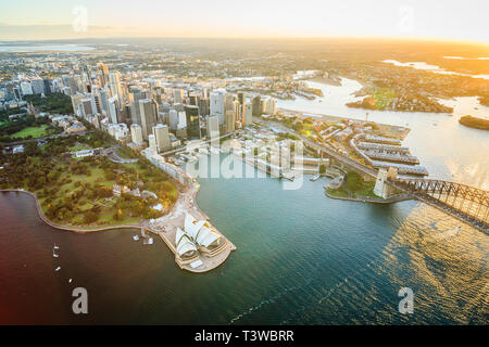 Luftaufnahme der Stadt Sydney, Sydney, New South Wales, Australien Stockfoto