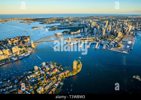 Luftaufnahme der Stadt Sydney, Sydney, New South Wales, Australien Stockfoto