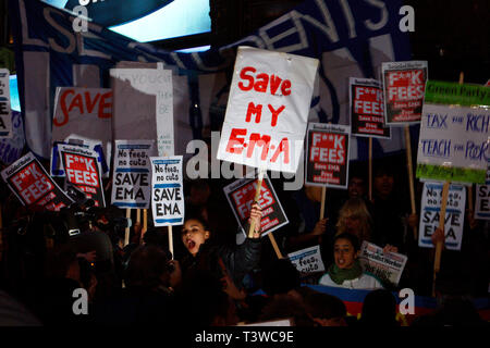 Tag der Aktion gegen die EMA. Durch Bildung Aktivist Netzwerk bezeichnet. London. 19.01.2011. Stockfoto