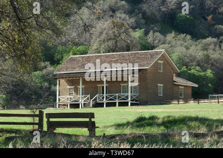 Commander's Viertel am Fort Tejon, schützt das San Joaquin Valley, in der Nähe von Lebec, Kalifornien. Digitale Fotografie Stockfoto