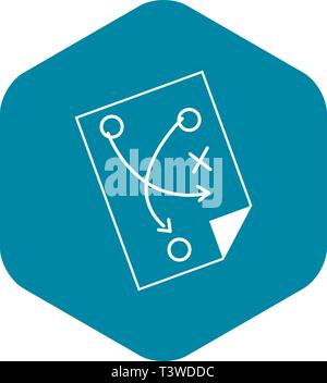 Fußball-Strategie Symbol, einfachen Stil Stock Vektor