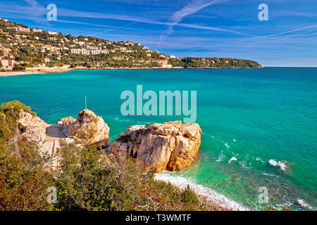 Cap Martin in der Nähe von Monaco Mittelmeer, Südfrankreich Stockfoto