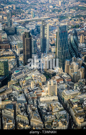Luftaufnahme des Londoner Stadtbild, England Stockfoto